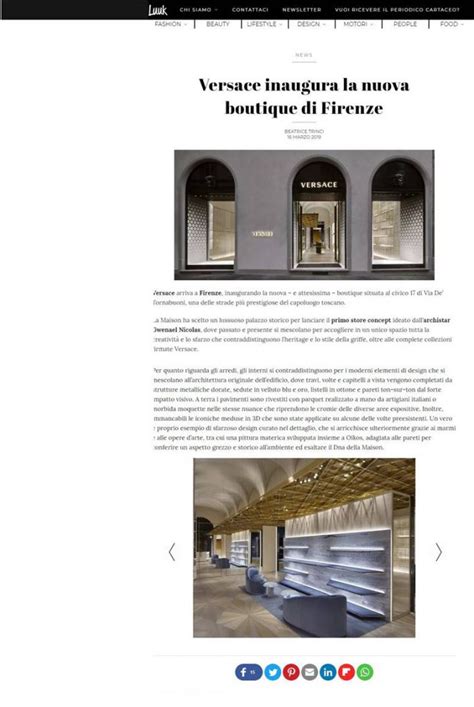 Versace inaugura la nuova boutique di Firenze 